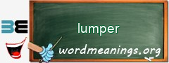 WordMeaning blackboard for lumper